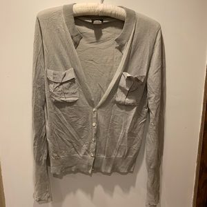 J. Crew Gray Sweater with Pockets.